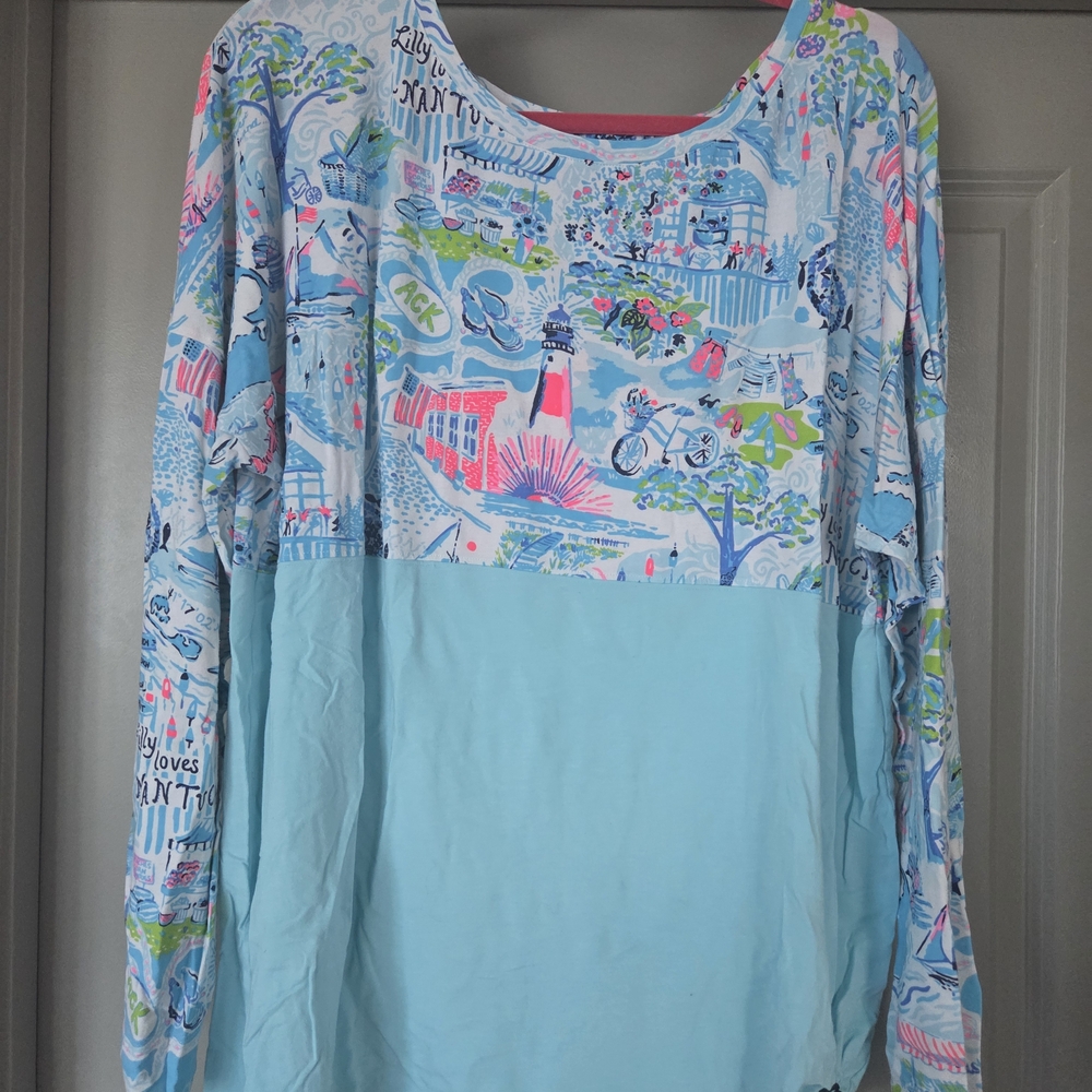 Lilly Pulitzer Multicolor Graphic Long Sleeve Tee